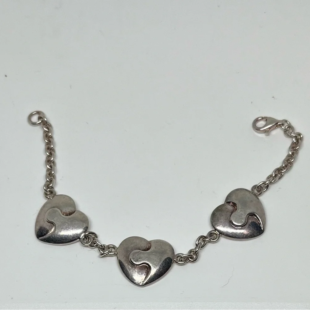 Christofle 925 Sterling Heart Bracelet